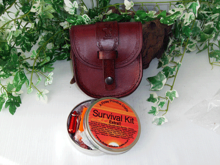 Purse,Possibles Pouch Bushcraft  Survival Leather and Wood Belt Handmade